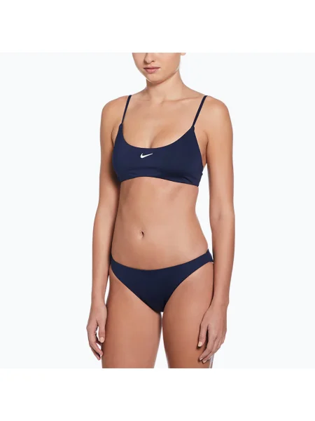 Női kétrészes fürdőruha Nike Essential Bralette Bikini éjfekete tengerészkék. Méret: M sötétkék
