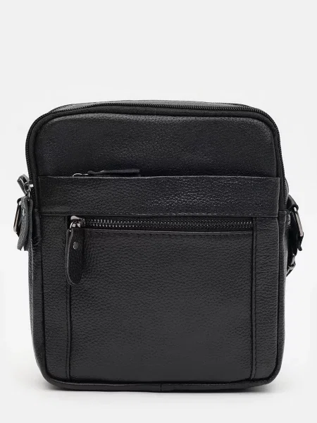Кожаная сумка через плечо Borsa Leather черная
