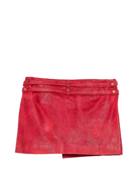 Fustă din piele Cynthia Rowley plic roșu