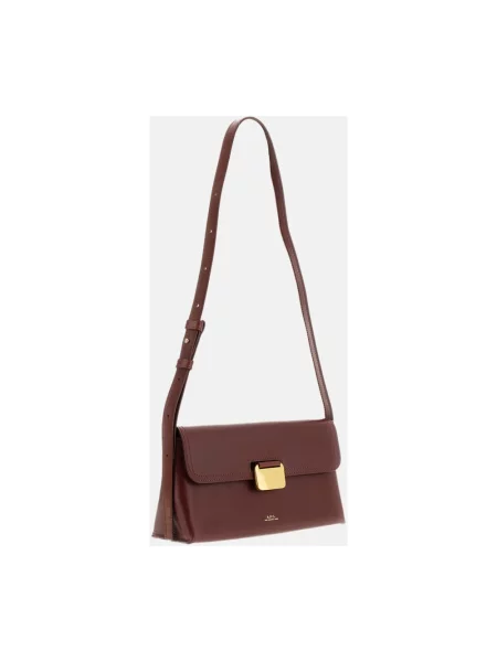 Torebka crossbody A.p.c. skórzana czerwona