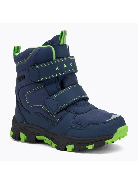 Śniegowce dziecięce KADVA Snowey Mid WaterProof granatowy/zielony zielone