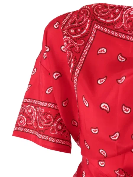 Bluzka Parosh z nadrukiem wiązana czerwona