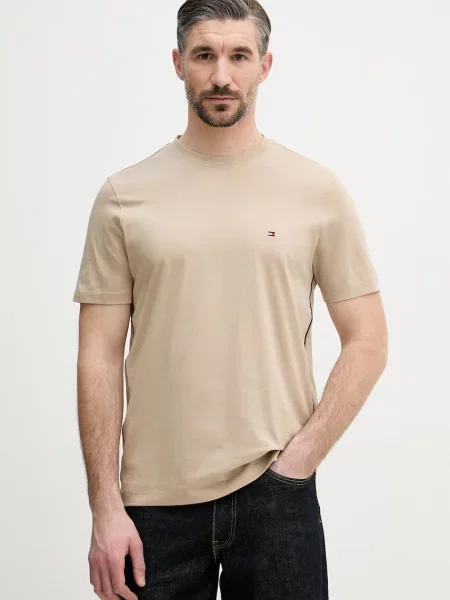 Tommy Hilfiger t-shirt basic beżowy