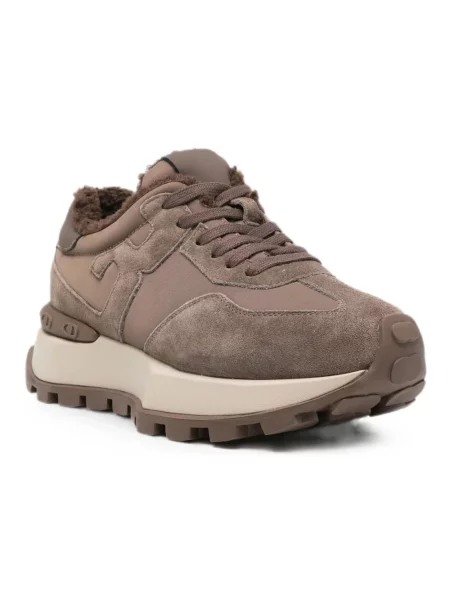 Sneakersy Sergio Moretti zamszowe brązowe