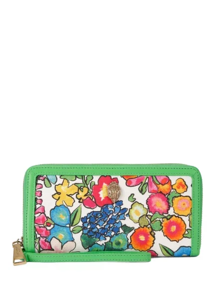 Portofel Kurt Geiger London cu model floral cu imagine verde