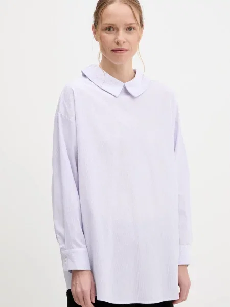 Lanena srajca Answear Lab vijolična