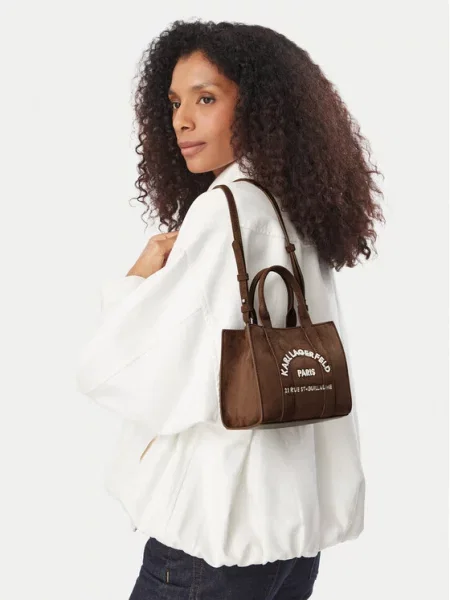 Karl Lagerfeld Shopper torba K/RSG zeleno / bijela smeđa