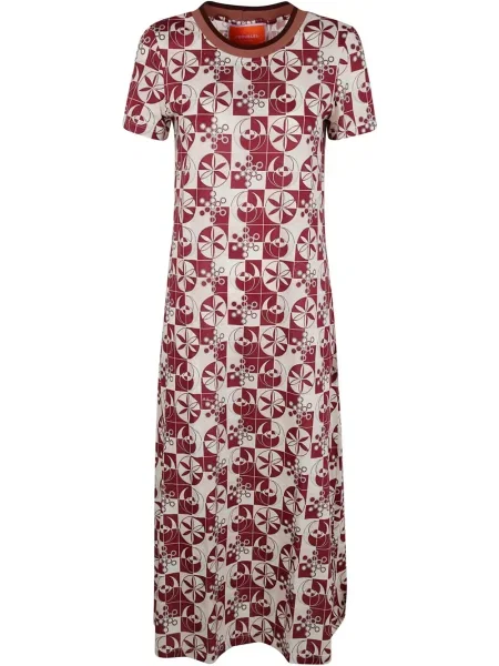 Rochie maxi La Doublej de costum roșu