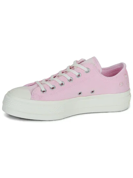 Pantofi Converse cu platformă cu mărgele roz