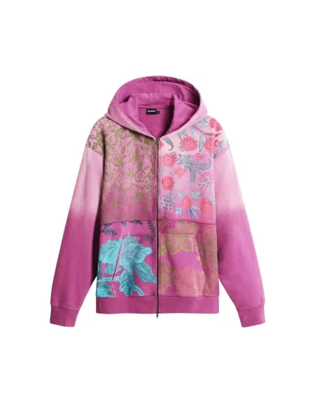 Desigual Hanorac Floral turcoaz / oliv magenta roz