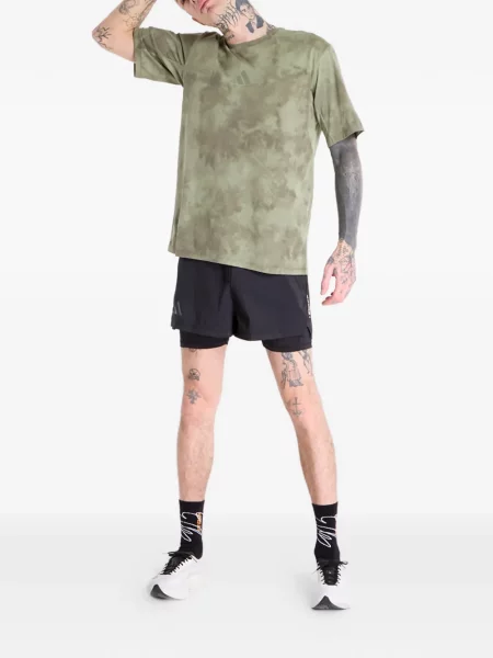 Tricou Adidas alergare cu șireturi din dantelă negru