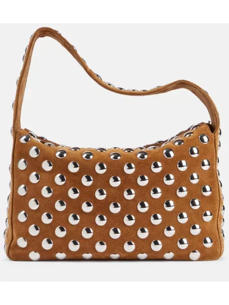 Torbica Khaite iz semiša z žeblji rjava