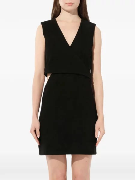 Rochie Balmain din piele plic negru