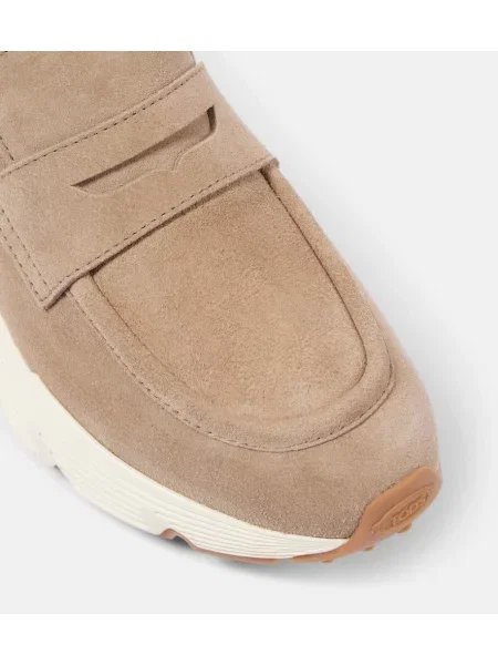 Sneakerși Tod's din piele de căprioară bej