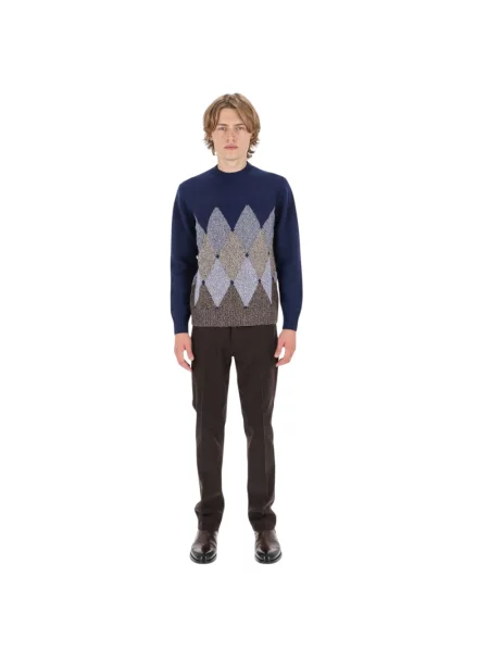 Sweter Ballantyne wełniany niebieski
