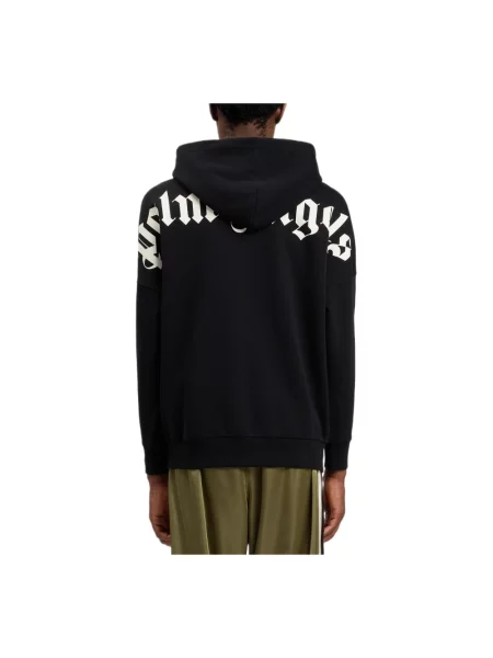 Bluza z kapturem Palm Angels klasyczna z logo czarna