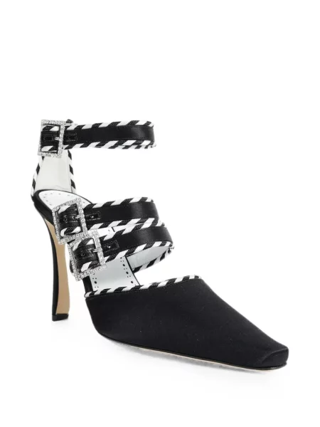 Remenčić salonke Manolo Blahnik sa kopčom crna