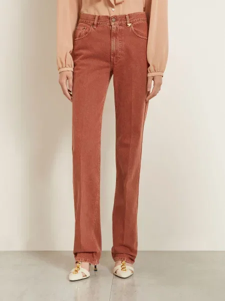 Chloé Jeansy Straight braun brązowe