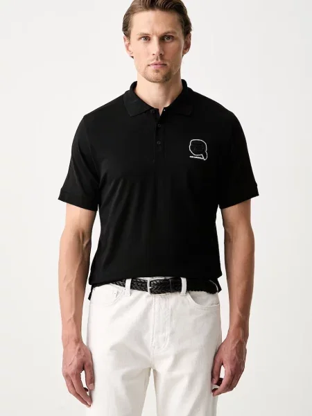 Tricou polo Karl Lagerfeld negru