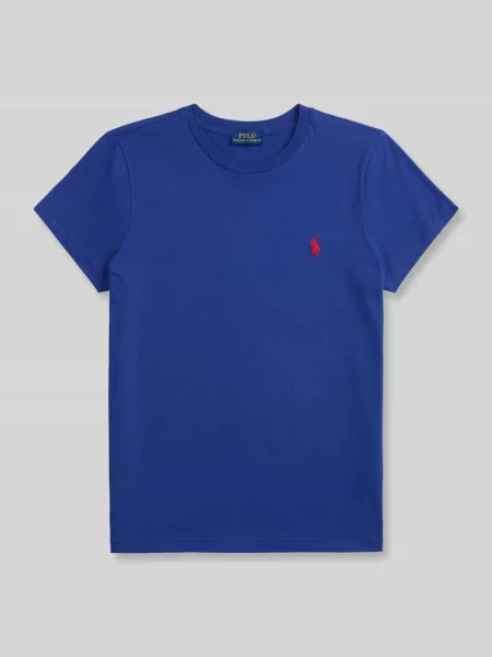 Męski t-shirt o kroju regular fit z czystej bawełny Polo Ralph Lauren niebieska