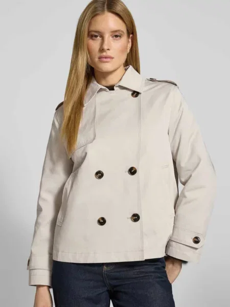 Trencz w krótkim designie z Dodatkiem bawełny Jake*s Casual biały