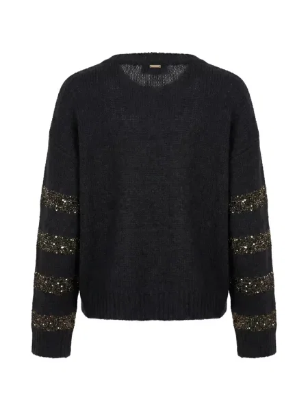 Pulover Twinset cu paiete negru