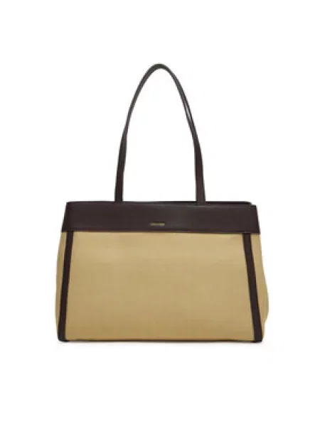 Calvin Klein Rankinė Ck Canvas Medium Tote smėlio