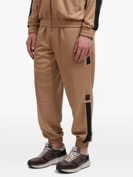 Bėgimas kelnės Ea7 Emporio Armani su autografu ruda