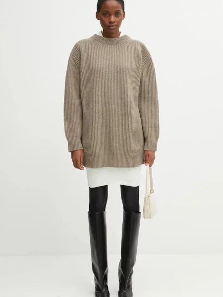 Шерстяной свитер Mm6 Maison Margiela бежевый