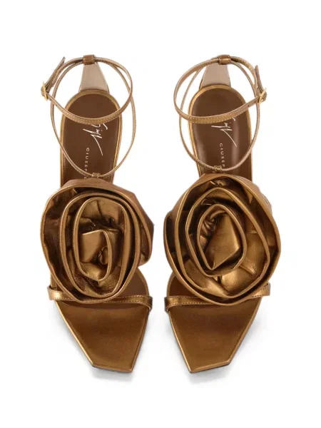Sandale Giuseppe Zanotti cu model floral maro