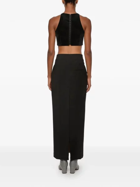 Top Tatuna de catifea negru