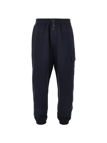 Pantaloni cargo Emporio Armani cu cordon albastru