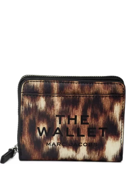 Portofel Marc Jacobs cu imagine cu model leopard maro