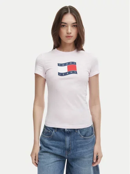 Tommy Jeans T-Shirt różowy