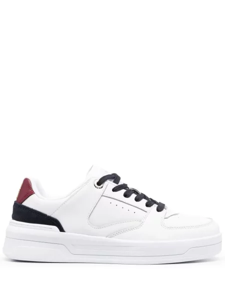 Top Tommy Hilfiger din piele alb