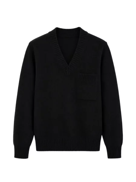 Pulover Franzese Collection cu decolteu în V negru