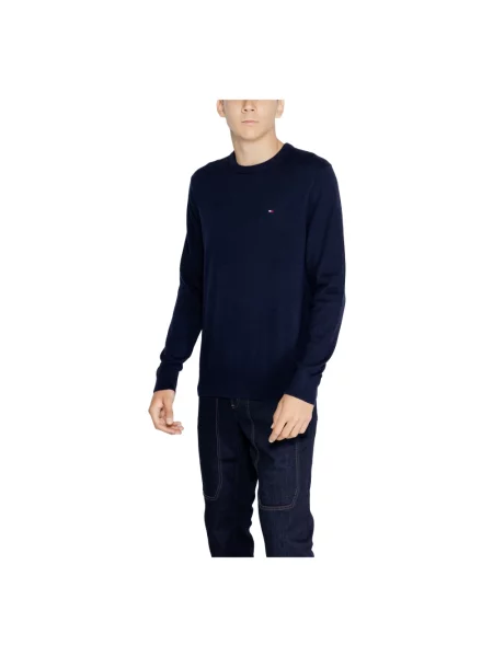 Sweter Tommy Hilfiger z kaszmiru niebieski