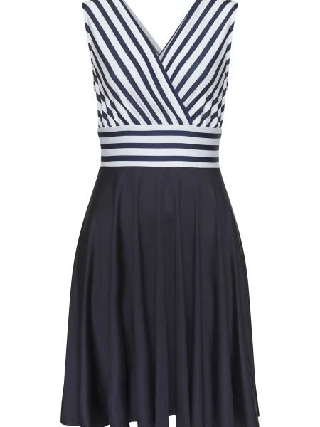 LASCANA Rochie de vară bleumarin alb