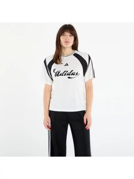 T-shirt adidas W Her Tee Off White/ Black M λευκό