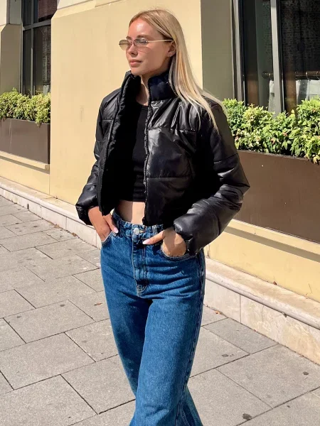 Geacă Trend Alaçatı Stili negru