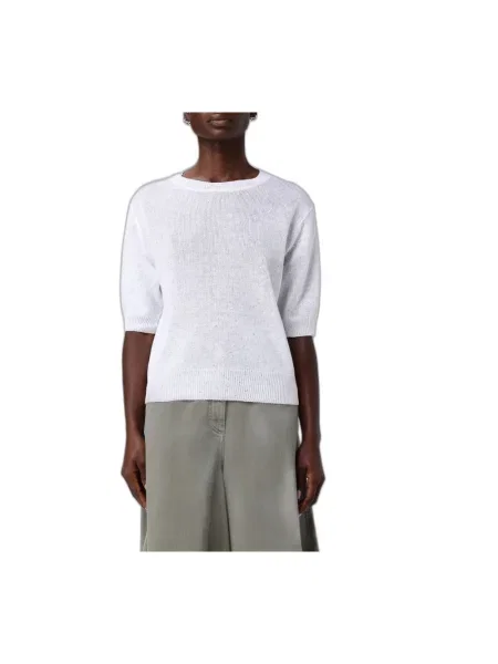 Sweter Brunello Cucinelli z cekinami biały