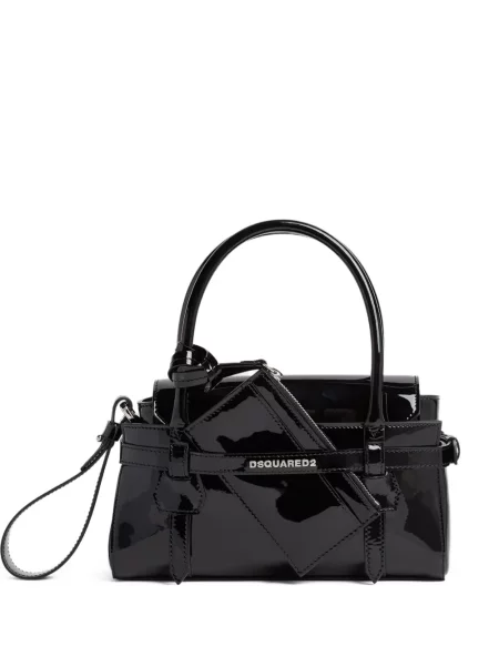 Geanta de piele Dsquared2 din piele negru