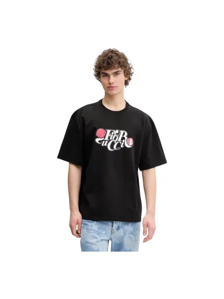 Fiorucci t-shirt Curly Lollipop Logo Boxy T-Shirt z nadrukiem czarny
