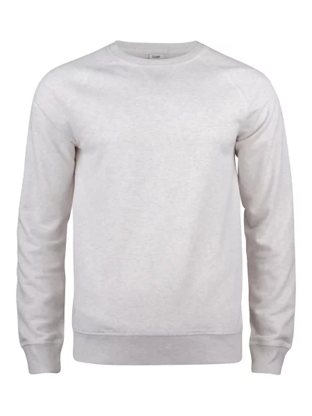 Clique Premium OC Roundneck bluza z okrągłym dekoltem z bawełny organicznej i szara