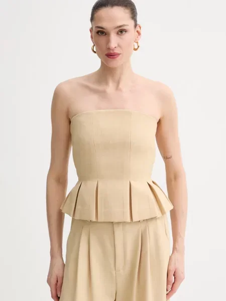 Gestuz top pentru femei bej