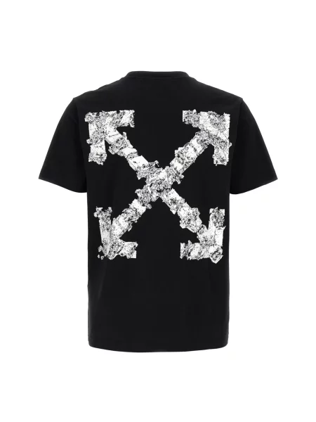 Off White Koszulki Mężczyzna Czarny L T-Shirts biała