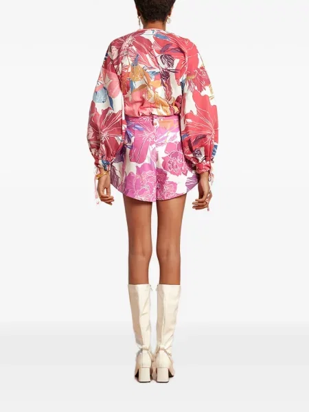 Top Isla & White cu model floral cu imagine alb
