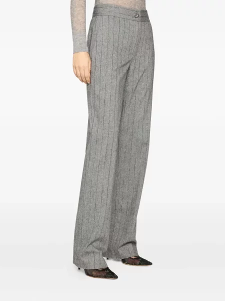 Pantaloni Genny cu dungi gri