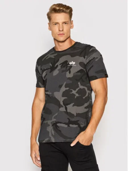 Alpha Industries Футболка Backprint T Camo чорний