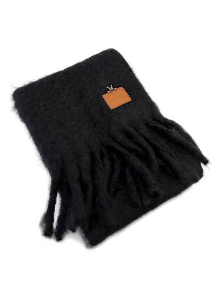 Fular Loewe cu franjuri negru